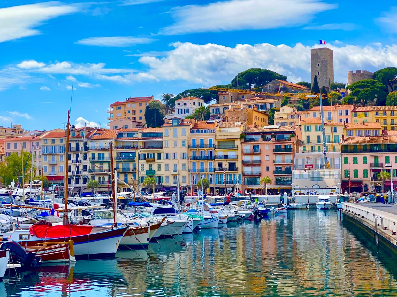 Cannes, France - April 2023: Boats in the port of Cannes